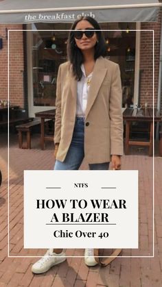 Khaki Blazer Outfit, Blazer And Jeans Outfit Women, Tan Blazer Outfits, Black Blazer Casual, Blazer And Jeans Outfit, Blazer Outfits Women, Jeans Blazer Outfit, Best Outfits For Women, Style A Blazer