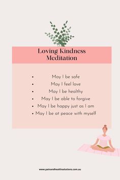 Love And Kindness Meditation, Buddhism Beliefs, Simple Meditation, Meditation Guide, Counseling Worksheets, Feelings Of Love, Loving Kindness Meditation, Loving Kindness, Practicing Self Love