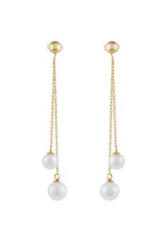 Effy 14K Yellow Gold Cultured Fresh Water Pearl Earrings Effy Jewelry, Yellow Stone, Fresh Water Pearl, Wedding Earrings, Gold Yellow, Jewelry Inspiration, Fresh Water, Freshwater Pearls, Gold Metal