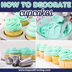 how to decorate cupcakes with green frosting