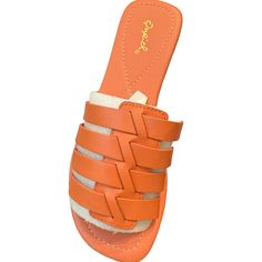 Ash Coral Sandals/Slippers By Qupid. New In Box. Size 8.5 Flat Synthetic Slippers, Summer Flat Synthetic Slippers, Orange Synthetic Flat Heel Sandals, Orange Flat Flip Flops For Summer, Orange Flat Synthetic Slippers, Orange Synthetic Summer Sandals, Orange Synthetic Flip Flops, Summer Orange Flat Flip Flops, Orange Summer Flip Flops