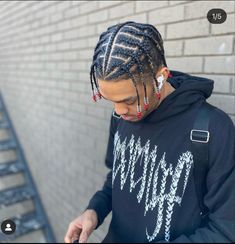 Low Fade With Braids Men, Spider Braids, Stud Hairstyles, Ash Blonde Hair Balayage, Cornrows With Box Braids