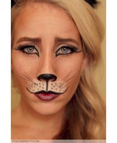 Halloween makeup: 11 easy Boo-tiful tutorials for fright night: Makeup Halloween Looks, Leopard Makeup Tutorial, Cat Makeup Tutorial, Halloween Makeup For Kids, Maquillage Halloween Simple, Cat Halloween Makeup, Leopard Makeup, Cat Makeup Halloween, Face Painting Halloween