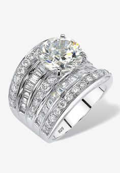 Cubic Zirconia Engagement Rings Jtv, Luxury Wide Band Cubic Zirconia Ring, Round Engagement Ring, Silver Jewellery Online, Cubic Zirconia Engagement Rings, Silver Engagement Ring, Round Engagement Rings, Cubic Zirconia Jewelry, Engagement Ring Sizes