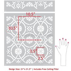 the pattern is shown with measurements for each piece