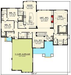 the floor plan for this house is very large and has two master suites on each side