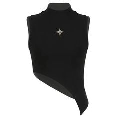 Star Cut Out Shirt, Edgy Knitwear, Fantasy Crop Top, Futuristic Clothes, Aesthetic Tops, Virgo Rising, Stargirl Aesthetic, T Shirts Cute, Graphic Crop Top