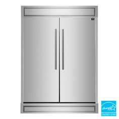 a large stainless steel refrigerator freezer