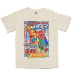 Vintage Shirt Design, Rainbow Shirt, Comfort Colors Shirt, Kool Aid, Swaggy Outfits, Style Shirt, Dream Clothes, Looks Vintage, Graphic Shirts