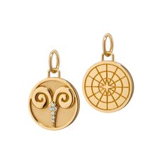 Mini "Aries" Charm Zodiac Sign Dates, Jewelry Packaging Design, Monica Rich Kosann, Jewellery Design Sketches, Sign Dates, Zodiac Jewelry, Aries Zodiac, March 21, April 19