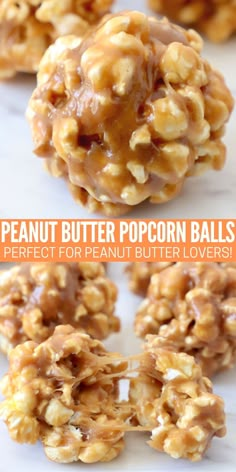 peanut butter popcorn balls are perfect for peanut butter lovers