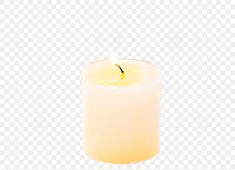 a white candle on a transparent background