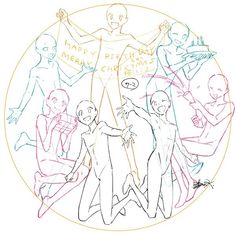 an image of a group of people with their arms around each other and the words happy birthday medical christmas written on them