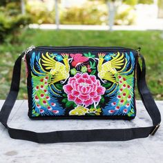 Antique Double-sided Embroidery Crossbody Bag Small Bag Crossbody Bag Women's Canvas Shoulder Bag Purple Peonies, Travel Crossbody, Crossbody Bags For Travel, Crossbody Bag Women, Canvas Shoulder Bag, Types Of Bag, Small Crossbody Bag, Womens Crossbody Bag, Womens Purses