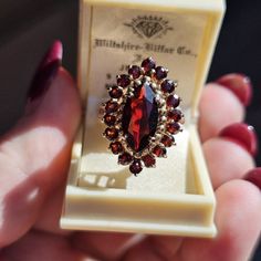 9k Vintage Garnet Ring Size 6 3/4. Stamped 375 And Pictoral Makers Marks. Substantial Size Ring. The Face Is About An Inch Long. Lots Of Carat Weight Of Garnets. See All Pics As They Are A Part Of The Description! Absolutely Stunning! See My Other Listings For Sterling Silver, Solid 10k, 10kt, 417 , 585, Solid 14k, 14kt Solid 18k, 18kt, Diamonds, Sapphire, Emerald, Garnet, Jade, Amethyst, Citrine, Ruby, Topaz, Other Precious Stones, And Other Jewelry Key Words: Kay's, Jared, Zales, Engagement, Anniversary, Birthday, Valentines, Vintage, Unique, Art Deco Zales Engagement, Vintage Garnet Ring, Valentines Vintage, Garnet Ring Vintage, Garnet Engagement Ring, Vintage Art Deco Rings, Unique Rings Vintage, Vintage Engagement Rings Unique, Ring Ideas