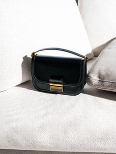 Black Charlot Bag Classic Black Handbag, Charles And Keith Bags, Charles And Keith, Adjustable Bag Strap, Strappy Sandals Flat, Strappy Flats, Latest Bags, Adjustable Bag, Charles Keith