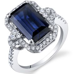 Peora.com - Blue Sapphire Cocktail Ring Sterling Silver 4.5 Ct Size 5-9 SR11198, $69.99 (http://www.peora.com/blue-sapphire-cocktail-ring-sterling-silver-4-5-ct-size-5-9-sr11198) Mama Ring, Uncanny Avengers, Silver Halo Ring, Jewelry Questions, Sapphire Cocktail Ring, Emerald Rings, Casual Rings, Ring Styles, Blue Sapphire Ring