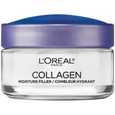 L'Oreal Collagen Moisture Filler Daily Moisturizer helps to restore skin's cushion and smooth wrinkles. Contains collagen to fill in lines & wrinkles for plumper skin. Non-comedogenic & dermatologist-tested. 1.7 fl. oz. Paris Skincare, Collagen Face Cream, Collagen Moisturizer, Wrinkle Filler, Anti Aging Night Cream, Collagen Cream, Skin Collagen, Anti Aging Face Cream, Anti Aging Face