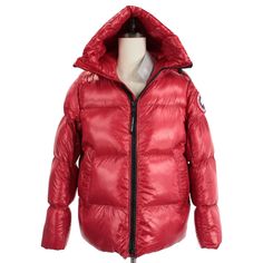 * Sleeve (Shoulder Seam To End Of Sleeve) : 27.75 * Length (Bottom Of Collar): 28.25 * Shoulder (Point To Point): 19.75 * Pit To Pit: ~26 * Waist (Flat Across): ~26 Casual Red Down Outerwear, Red Down Puffer Outerwear, Red Padded Collar Outerwear For Cold Weather, Red Outerwear With Padded Collar For Cold Weather, Red Padded Collar Outerwear For Outdoor, Designer Red Hooded Outerwear, Red Outdoor Outerwear With Padded Collar, Red Outerwear With Padded Collar For Outdoor, Canada Goose Mens