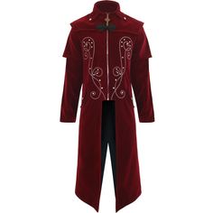 EMBROIDERED STEAMPUNK LONG COAT - S Steampunk Coat, Gothic Coat, Evening Blouses, Europe Winter, Retro Jacket, Retro Costume, Stage Costume, Vintage Punk, Vintage Gothic