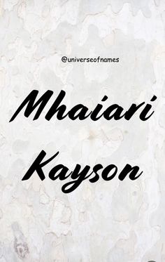 the title for an upcoming novel,'maaiu kayson '