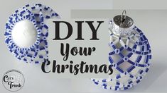 a christmas ornament with the words diy your christmas written in black and white