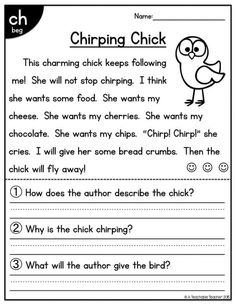 a worksheet for children to practice their reading skills