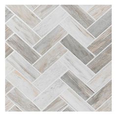 a white and grey herringle tile wallpaper with an irregular pattern on the floor