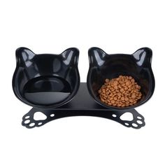 It is always advised to have a cat food or water bowl for your catIt's a matter of common sense that if the cat does not have her own bowlshe will try to lick your dishes and utensilsWe've all been there🐾 These cat food and water bowls could also help to teach manners to your lovely catThe cats will become aware that these bowls belong to themand they should not touch the other bowls or dishes. Once you start adding food in the bowlsyour cat will start eating from them until she's full and lea Cute Cat Face, Food Bowls, Eat Slowly