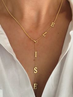 Mom Necklace Personalized, Layering Jewelry, Earring Sets, Trendy Necklace, Necklace Initial, Y Necklace, Gold Name Necklace, Necklace Layering, Jewelry Personalized