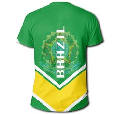 Brazil Coat Of Arms T Shirt Lucian StyleDescription Our Unisex T-shirt is made of a premium polyester blend, offering maximum comfort with a soft feel. It boasts an all-over print design created through a high-definition heat-dye application that ensures vibrant and long-lasting colors even after multiple washes. This T-shirt’s fabric is durable and resistant to wrinkles, shrinking, and mildew, ensuring its longevity. The thread line color is limited to black or white. Every T-shirt is custom pr Classic Casual Style, Style Crop Top, Classic Casual, Feel It, Coat Of Arms, High Definition, Unisex T Shirt, Wrinkles, Brazil