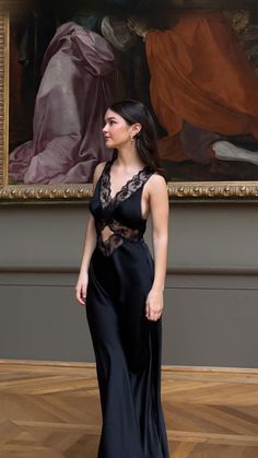 Smink Inspiration, Satin Dress Long, Cooler Look, Lace Dresses, Evening Dresses Long, Prom Party Dresses, Looks Style