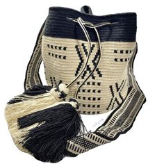 black Tribal Crochet Bags | Boho Chic bag for fall | Medium Crossbody Bag Black Bohemian Crochet Bag Handwoven, Black Handwoven Festival Bag, Handwoven Black Shoulder Bag For Festivals, Black Handwoven Shoulder Bag For Festivals, Festival Handwoven Black Shoulder Bag, White Bohemian Bucket Bag For Travel, Bohemian Black Crochet Bag For Daily Use, Black Bohemian Crochet Bag For Daily Use, Black Woven Festival Bag