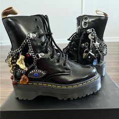 Dr. Martens X Marx Jacob’s Women’s Boots Sz. 6 Designer Black Platform Boots With Lug Sole, Dr. Martens, Lace Up Boots, Shoe Laces, Womens Boots, Lace Up, Women Shoes, Boots, Lace