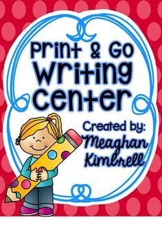 Print & Go Writing Center (based off of Debbie Diller's Literacy Work Stations) Station Teaching, Literacy Work Stations, Writing Center Kindergarten, Abc Centers, Work Stations, Kindergarten Centers, Center Ideas, Kindergarten Writing