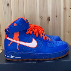 Great Condition In Original Box Rare Reflective Swoosh Outline Nike Custom Blue Breathable Sneakers, Nike Uptown, Jordans Outfit For Men, Jordans Outfit, Air Nike, Futuristic Shoes, Nike Kicks, Nike Air Force 1 Mid, Jordan Outfit