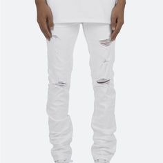 Brand New With Tags In Retail Packaging. Mnml Jeans, Ripped Pants, Pants Color, Retail Packaging, New Man, Stretch Denim, Mens Jeans, Color White, Man Shop