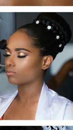 African Wedding Hairstyles, Wedding Haircut, Wedding Guest Hairstyles, Hair Done, Braut Make-up