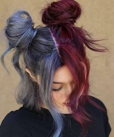 Two Buns Hairstyle, Cute Hair Colors, Dyed Hair Inspiration, Pretty Hair Color, Hair Color For Women, Dye My Hair