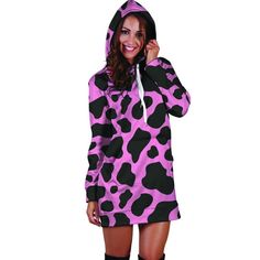 Shipping from the US. Easy 30 day return policy, 100% cotton, Double-needle neck, sleeves and hem; Roomy Unisex Fit. Cow Print Hoodie, Purple Cow Print, Pink Cow Print, Facebook Black, Purple Cow, Beige Plaid, Pink Cow, Hooded Dress, Black And Purple