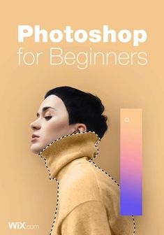 a woman's profile with the text photoshop for beginners