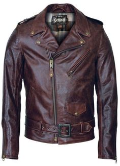 Schott NYC Men's Waxy Cowhide Leather Motorcycle Jacket Brown RN 18606 626. Classic Brown Biker Jacket For Business, Classic Brown Biker Jacket, Classic Fitted Vintage Brown Biker Jacket, Fitted Classic Vintage Brown Biker Jacket, Classic Vintage Brown Leather Biker Jacket, Classic Vintage Brown Leather Outerwear, Classic Vintage Brown Leather Jacket, Brown Biker Jacket For Formal Winter Wear, Mens Brown Jacket