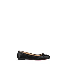 Christian Louboutin "Mamadrague" napa leather ballerina flats with bow accent Square toe Flat heel Slip-on style Leather lining Smooth sole Made in Italy Ballerina Flats, Bergdorf Goodman, Christian Louboutin, Tops Designs, In Italy, Slip On, Italy, Luxury Fashion, Square