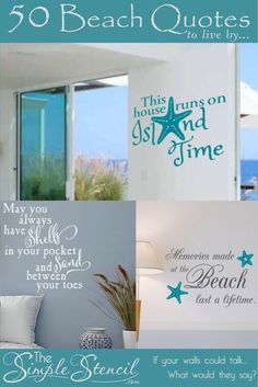 the beach quote wall decals are great for any room