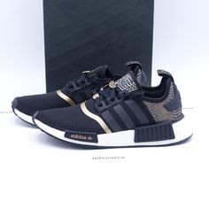 adidas Originals Women's NMD_R1 Sneakers GY6300 Black/Rose Gold - New in box. We only sell 100% genuine products, sourced from major retailers. Please let us know if you have any questions. Nmds Adidas Women, Black Nmd, Adidas Nmd R1 All Black, Womens Nmd R1, Womens Adidas Nmd Shoes 7.5, Adidas Originals Women, Sporty Sneakers, Adidas Shoes Women, Adidas Nmd