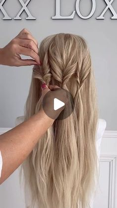 One Braid Wedding Hair, Bridal Shower Guest Hairstyles, Long Hair Diy Styles, Bridal Hair For One Shoulder Dress, Half Up Braided Bun Hairstyles, Half Up Wedding Hairstyles Braid, Easy Wedding Hairstyles Long Hair, Elegant Low Ponytail Wedding, Braided Hairstyles Wedding Guest