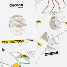 the instructions for how to make an origami model with construction paper and scissors