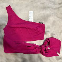 Brand New / Never Worn Urban Outfitters One Shoulder Crop Top. I Took Off The Tag Thinking I Was Going To Wear It But Never Did! I Still Have The Tags (Pictured) Urban Outfitters Summer Party Tops, Urban Outfitters Cotton Crop Top For Vacation, Pink Urban Outfitters Tops For Summer, Urban Outfitters Pink Beach Top, Urban Outfitters Pink Casual Crop Top, Orange Bralette, Fitted Urban Outfitters Crop Top With Built-in Bra, Lace Corset Top, Spaghetti Strap Crop Top