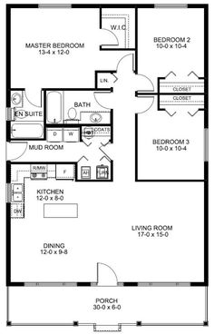 the floor plan for a two bedroom apartment with an attached kitchen and living room area