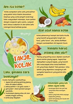 an info sheet describing the different types of food in thailand and other asia countries, including bananas